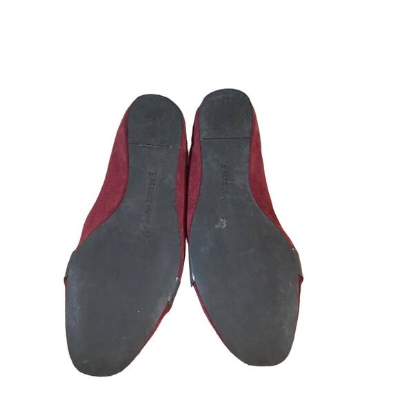 Rebecca Minkoff Maroon Suede Zippered Detail Flats Women SZ 7 - Picture 4 of 11